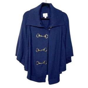 Julie Brown NYC Blue Cape Sweater